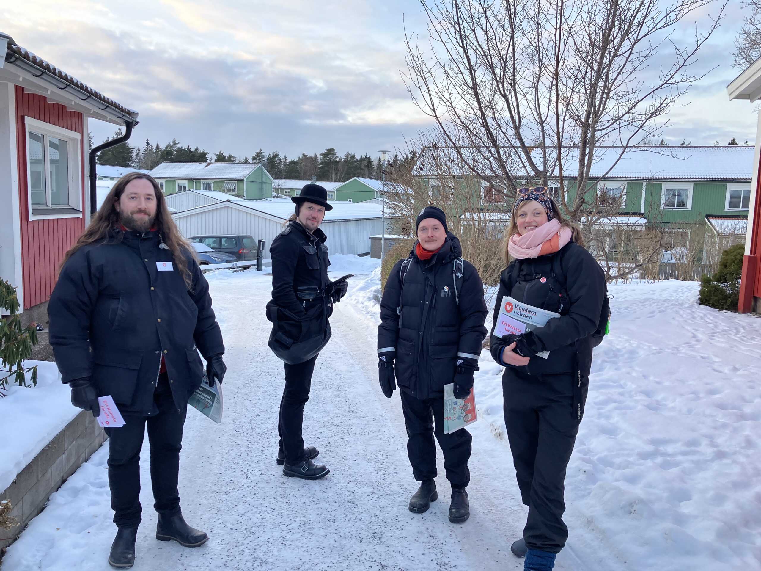 Dörrknackare i ett vintrigt Knivsta