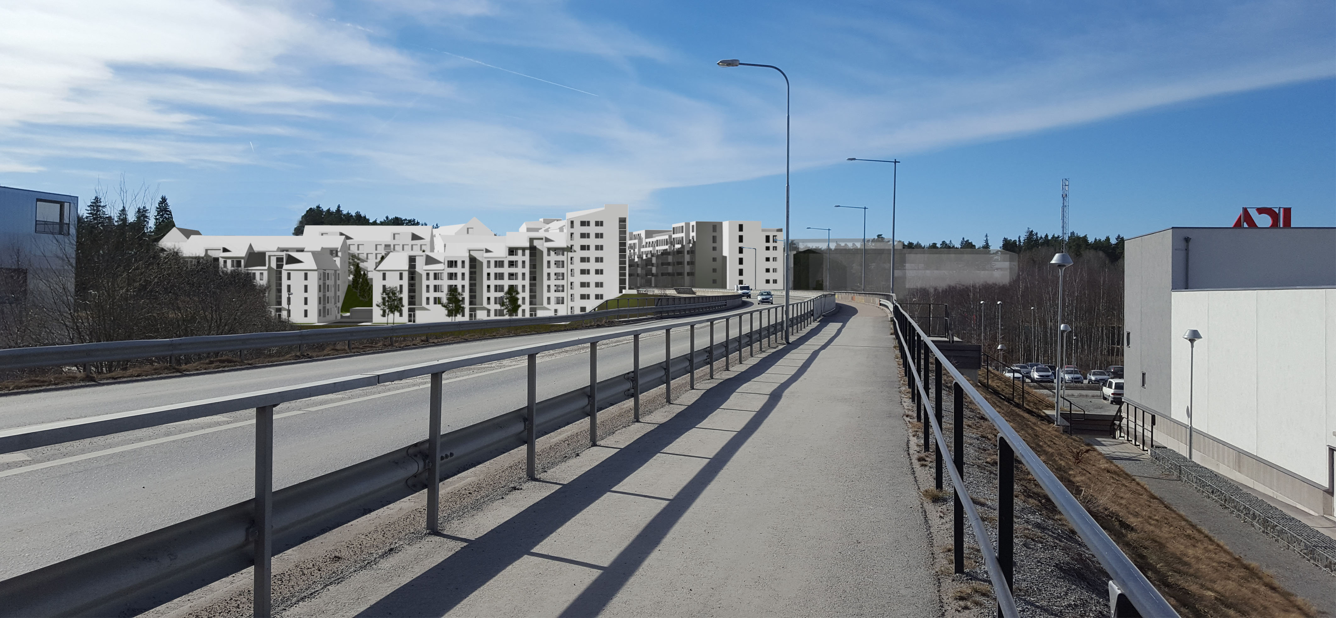 Exempelvy från bro Centrala Ängby